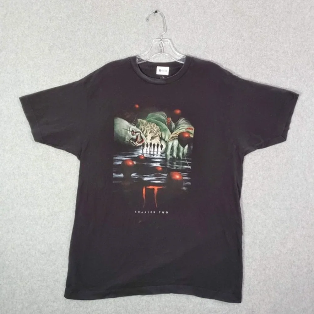 It Chapter Two Men Shirt Large Black Time To Float! Graphic Print Tee Pullover